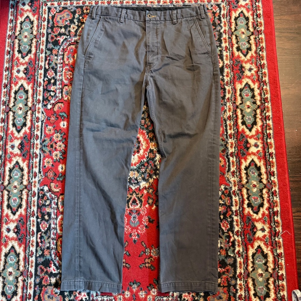 Levis Workwear Canvas Chino Pants Mens 36x31 Charcoal Gray Straight Leg Trousers